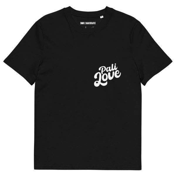 PALILOVE WHITE BLACK Unisex organic cotton t-shirt