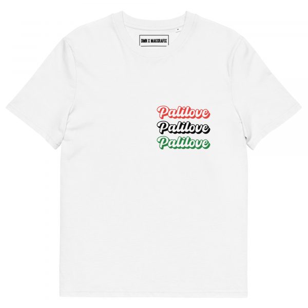 PALITRIPLELOVE WHITE Unisex organic cotton t-shirt