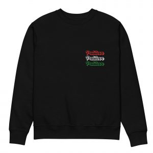 Unisex eco sweatshirt TRIPLE LOVE BLACK