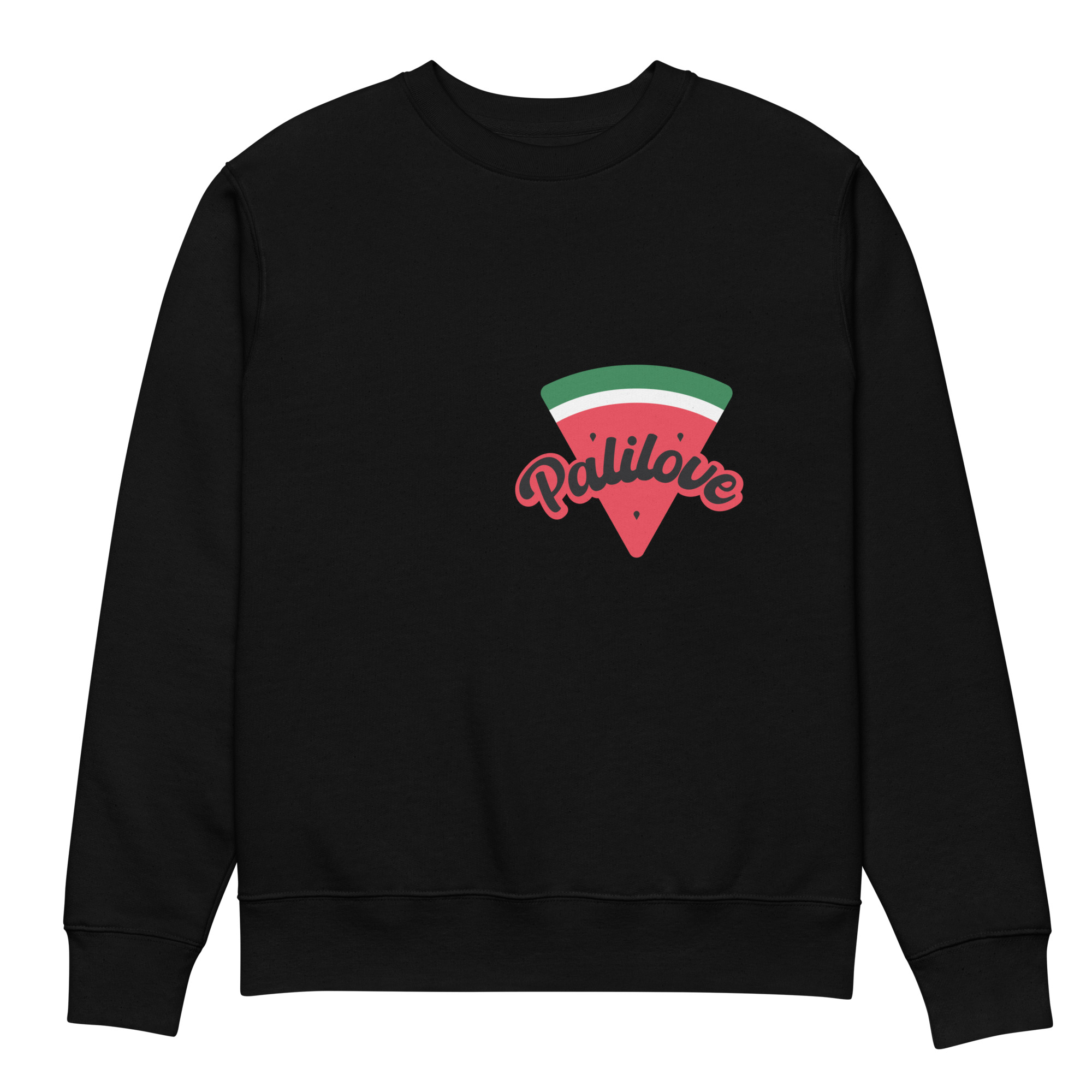 Unisex eco sweatshirt WATERMELONLOVE BLACK