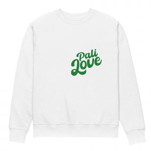 Unisex eco sweatshirt PALI LOVE GREEN ON BLACK