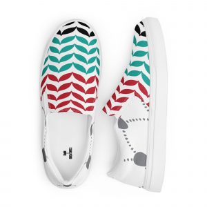 Bro’s slip-on canvas shoes red/green/black