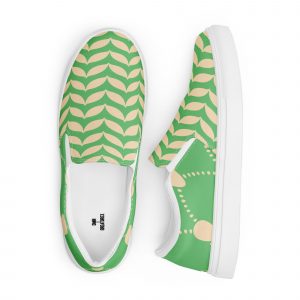 bro’s slip-on canvas shoes green/ natural