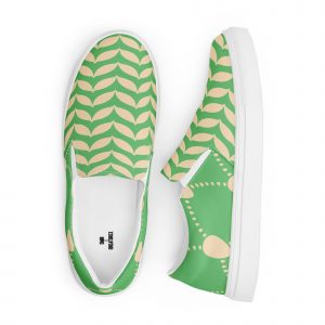 Sister’s slip-on canvas shoes green/ organic